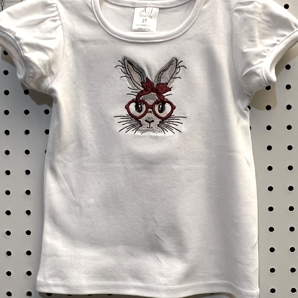 ***SALE***  NWOT - 2T Embroidered Top with puff sleeves